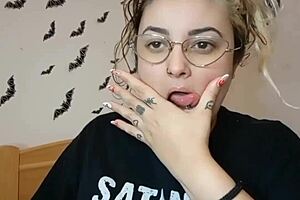 New latina fetish queen hairy chubby tits humiliated by daddy backstage