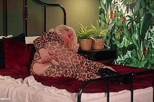 Pussy Fucked Ripped Spandex Catsuit Pierced Blonde