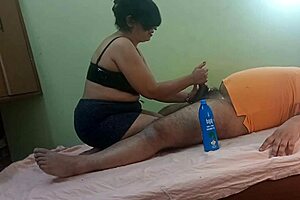 oh god indian bhabhi's juicy pussy and ass get sucked fucked by electrician
