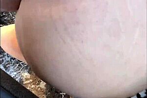 Horny BBW Milf Takes Hard Outdoor Doggystyle Pounding Closeup