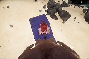 who wouldn't love watching big ass curvy white milf serenia take big black cock on beach?