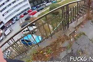 Spy cam catches guy slamming teen's wet pussy in hardcore contest!