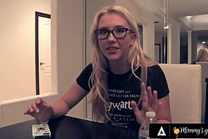 blonde stepmom fingers prom teen dirty backstage