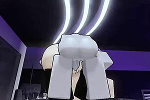 Street Goth Bitch Bent Over for Doggystyle Ass Pounding and Wet Pussy Creampie