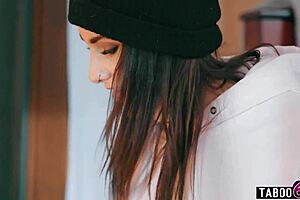 Kendra James Spanks Stealing Teen Indica Monroe's Ass