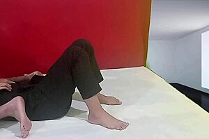 desi teacher milks skinny hubby while fat wife watches