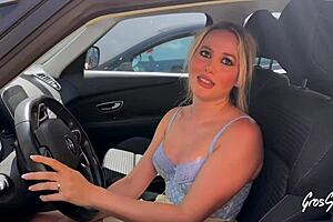 maya belle's huge tits bounce wildly during savage french blonde milf fuck