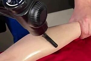 Big boobs milf Sasha's oiled tantric massage turns into hardcore pounding and massive facial cumshot