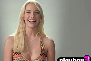 Big fake tits blonde milf Kenna James masturbates wildly after Playboy interview