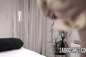 petite blonde teen sneaks a steamy threesome with her husband and the flirty masseuse