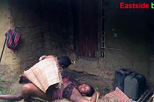 Hunter bends king's wife over outdoor for creampie ride.