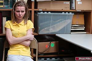 officer, you gonna dominate this petite russian thief's shaved pussy?