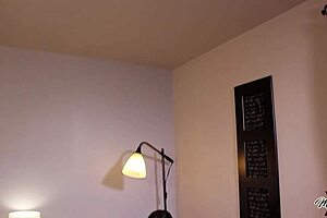 Alphonzo Layz blasts cum on Maxine X's lingerie after deep vaginal pounding.