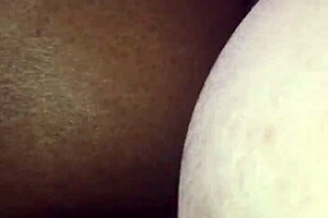 Black girlfriend takes latino dick deep in bed, amateur fun?