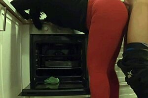 waiting for my girlfriend i fucked her latina madrastra in kitchen creampied her juicy ass