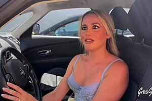 maya belle's huge tits bounce wildly during savage french blonde milf fuck