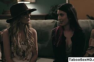 Slick teen 18+ falls for sexy milf's lesbian trap leading straight to wet pussy licking