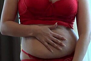 big tits milf undresses in stockings for hairy pussy anal beads fuck