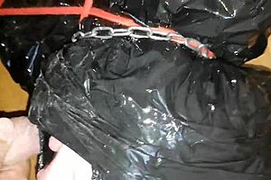 larve sophie momifiee chained bdsm maid submissive facial