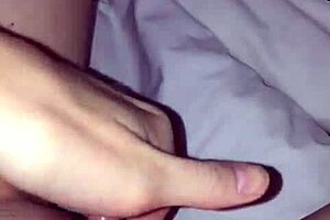 Wife Fingers Wet Shaven Pussy to Orgasm