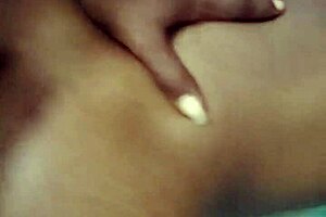 short ebony babe moans in tight pussy doggy pounding