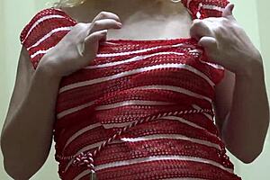 pregnant milf drops pantyhose for hairy pussy toy fuck and orgasm