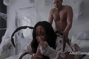 Sub busty black milf naomi turns creature dominating cuck hubby.