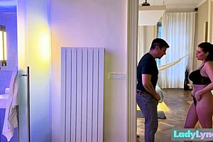 My husband's gone so come wait here and fuck ladylyne's wet shaved pussy deepthroat style