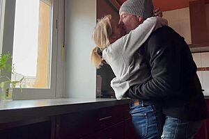 Horny Kitchen Wife Craves Pussy Lick And Doggystyle Creampie