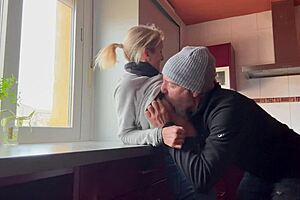 Horny Kitchen Wife Craves Pussy Lick And Doggystyle Creampie