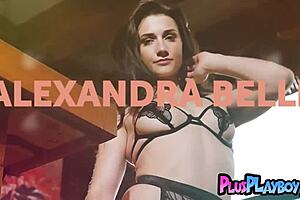 Petite milf alexandra belle strips naked exposing perfect ass