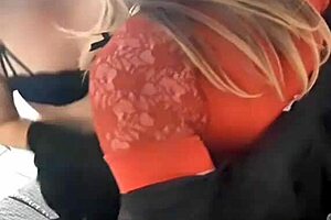 French mature stockings beauty seduces transsexual underwear play?