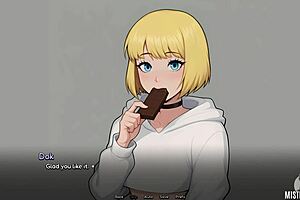 bunkered with femboy 10 as milf teases his cumshot