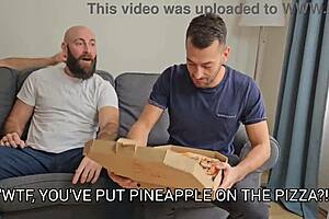 Pizza Delivery Turns Into Rough 3on1 DP DAP Piss for Bille Star's Gaping Holes