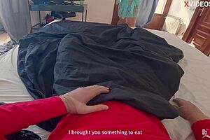 stepmom aids stepson during tough moments