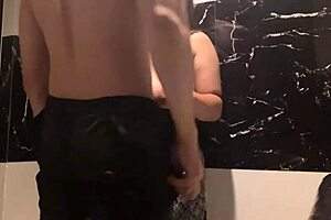 i follow my step bro into the bathroom for some fun