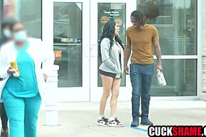 CUCK HUSBAND WATCHES LATINA WIFE SERENA SANTOS RIDE BBC!