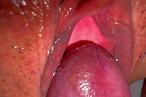 Amateur's pink pussy 347 days post-virginity