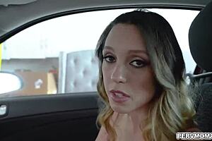 Jade Nile sucks Tony Profane's cock outside to hide her dirty secret huh?