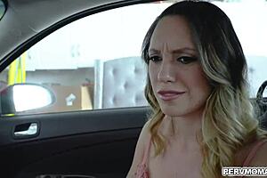 Jade Nile sucks Tony Profane's cock outside to hide her dirty secret huh?