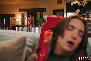 i catch neighbor's stepson with my big tits