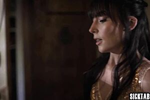 Boyfriend's stepdad gives tiny titted Emma Jade an unforgettable night