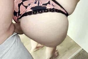 stepson sneaks big cock into kitchen after hubby leaves, pounds tattooed milf hard