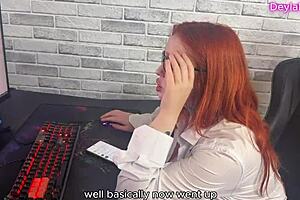 stepmom wakes me up grinding pussy on me wanna learn trading in this sexy office vibe?