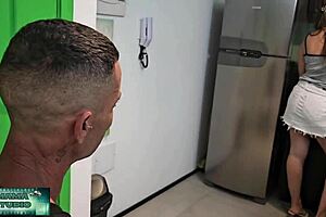 sis-in-law offers cunhado dinner before bro gets home fucks him