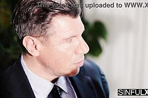 karina king from hr bends over office desk for george uhl's deep cock pounding