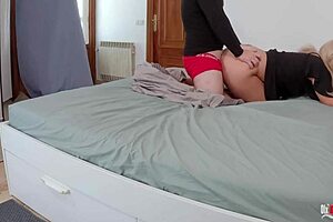 Stepmom's Deep Birthday Blowjob Creampie!