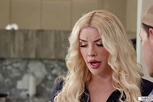 Busty shemale client cock sucked after panty discovery