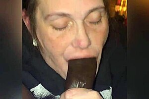 Baby Blue Nails Stepmom Delivers Amazing Sloppy Black Cock Gumjob