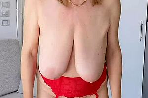 Caught Peeping on Busty Milf in Lingerie Now She Punishes with Sweet Blowjob